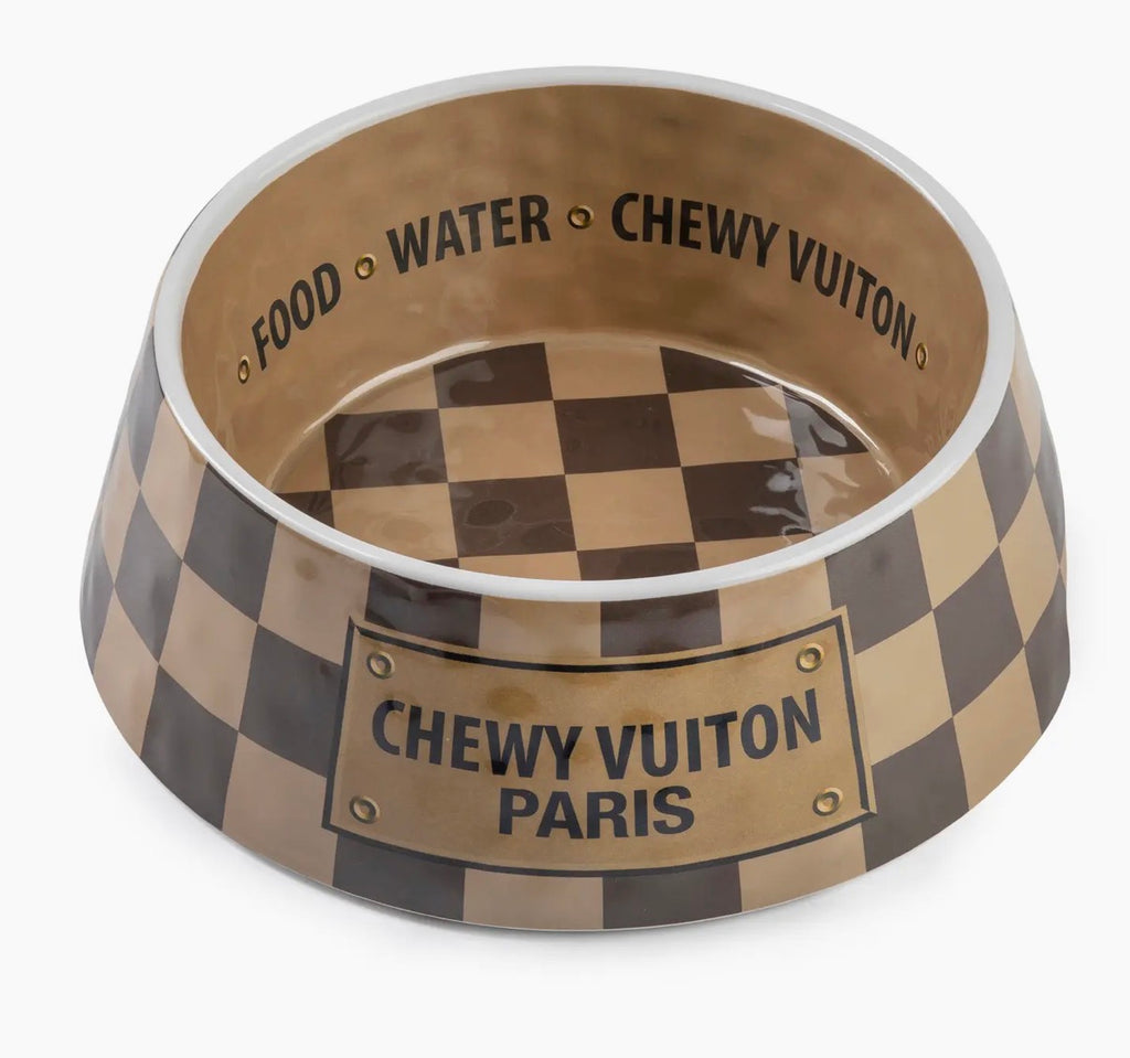 Checker Chewy Vuiton Bowl
