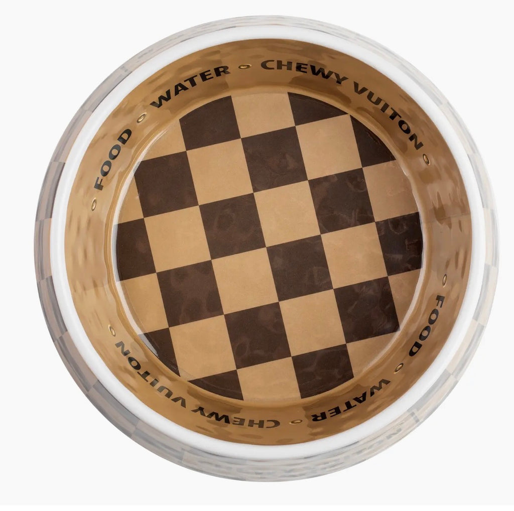 Checker Chewy Vuiton Bowl