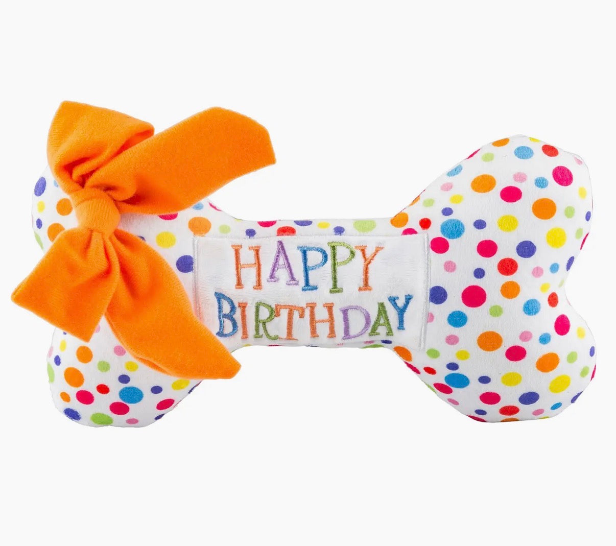 Happy Birthday Bones Squeaker Dog Toy