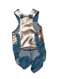 Brooklyn Bella Custom Leather Dog Denim Overall
